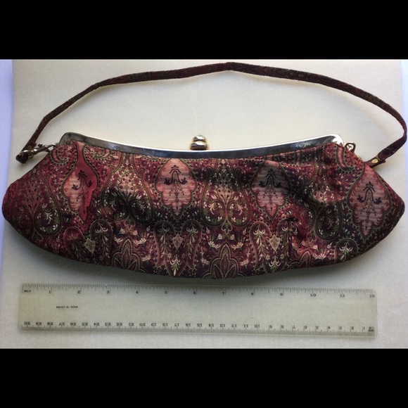 The Mango Tree Silk Brocade Clutch - Picture 1 of 8